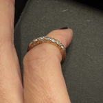 Natural diamond band, .52 ctw in 14k RG size 5.25